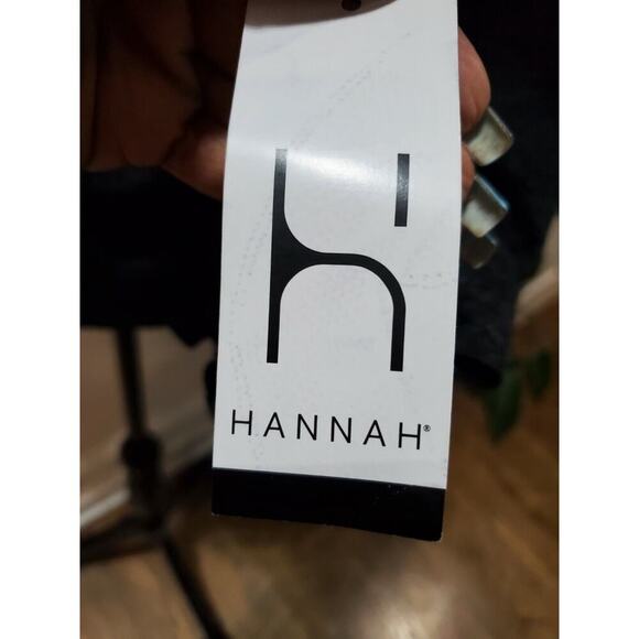 Hannah Women Solid Gray Polyester Round Neck Long Sleeve Casual Top Shirt Size M - Picture 6 of 12